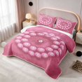 thumbnail image 3 of Erosebridal Lucky 8 Twin Quilt Set Blush Twin Coverlet Set, Blush Circle 2-Piece 1 Bedspread and 1 Pillowcase, 3 of 7