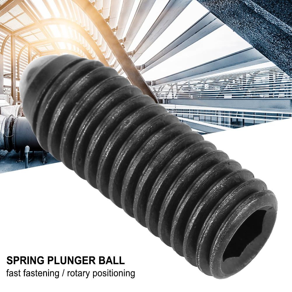 10pcs M10 Screw Thread Hex Socket Carbon Steel Ball Spring Plungers Set Durable