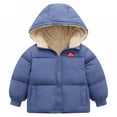 thumbnail image 2 of Baby Girls Boys Hooded Down Jacket Infant Toddler Winter Coat Warm Lined Fleece Jackets for Kids Outerwear Hooded Clothes, 2 of 3