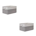 thumbnail image 4 of Billuyoard Limpieza de escritorio: artesanía exquisita para un área de trabajo ordenada Cesta de almacenamiento de ropa de cama Muebles para el Blanco Mezcla Gris 31*21*13 2Conjunto, 4 of 6