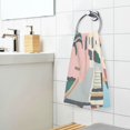 thumbnail image 3 of Yayeee 2 Pack Hand Towels for Bathroom 100% Cotton 16" x 28" Soft Absorbent Kitchen Towel, Art City, 3 of 7
