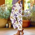 thumbnail image 2 of kaondbfi Summer Linen Pants for Women Wide Leg Pants Loose Pants Pants with and Pockets Casual Pants for Women, 2 of 9