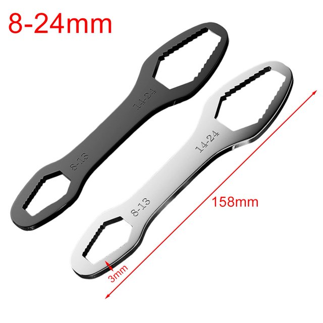 8-24mm for Torx Wrench Adjustable Glasses Wrench Board Double-Head for Torx Spanner 2Pcs