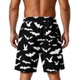 thumbnail image 5 of Sewkxo Men's Halloween Haunted House Printed Cotton Pajama Shorts Comfort Elastic Waist Night Sleep Shorts,White L, 5 of 5