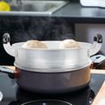thumbnail image 3 of Steamer Basket Double Handle Food Steaming Rack Steamer Meat Dim Sum Seafood Steamer, 3 of 9