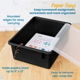 thumbnail image 3 of ECR4Kids Letter Size Plastic Tray Organizer with Lids, Large, Storage Bins, Black, 10-Piece, 3 of 8