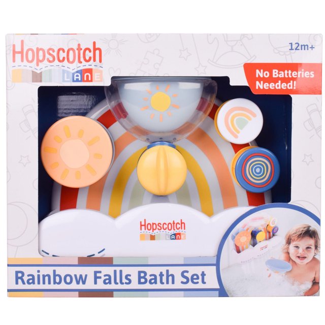 Hopscotch Lane Rainbow Falls Wall Mounted Bath Toy | Ages Toddler 12 Months and Older, Unisex