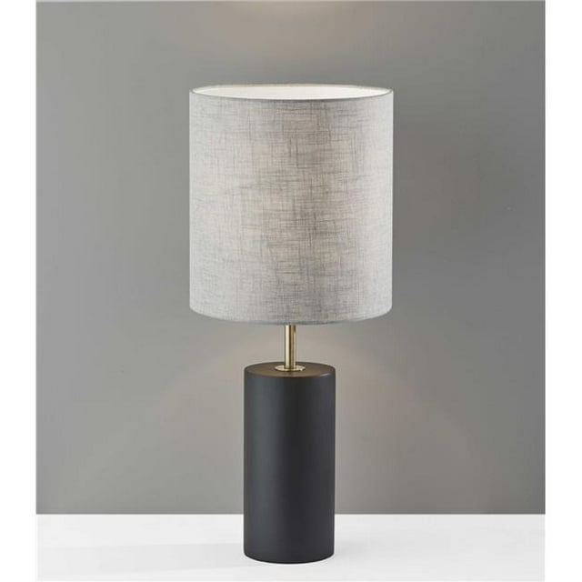 Lampe de Table en Bois Noir, 13 x 13 x 30.5 Po.