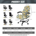 thumbnail image 7 of Xoenoiee Lemon Floral Print Computer Office Chair Covers Universal Fit Desk Rotating Chair Slipcovers, Removable Washable Rotating Chair Anti-Dust Spandex Chair Protector Cover, L, 7 of 7
