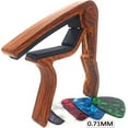 thumbnail image 2 of WINGO Guitar Capo for Acoustic and Electric Guitars - Rosewood Color with 5 Picks, 2 of 2