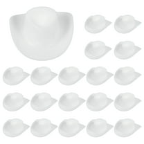 Uxcell Mini Cowboy Hat, Plastic White Tiny Cowboy Cow Girl Hats for Party Decoration