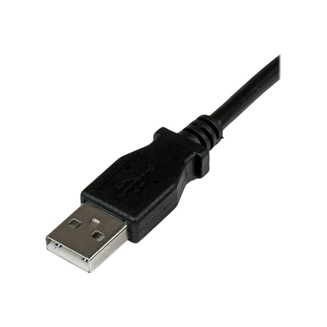 StarTech.com 2m USB 2.0 A to Right Angle B Cable Cord - 2 m USB Printer Cable - Right Angle USB B Cable - 1x USB A (M), 1x USB B (M) (USBAB2MR) - USB cable - USB Type B (M) to USB (M) - USB 2.0 - 6.6 ft - 90�� connector - black