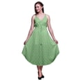 thumbnail image 1 of Bimba Robe à Imprimé Floral pour Femmes Bretelles Spaghetti Col en V Midi Tenue de Plage-Moyenne, 1 of 1