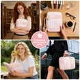 thumbnail image 7 of DAKIMOE Bible Cover Case for Women Bible Bag with Durable Handle Quilted Carrying Book Case Church Bag Bible Study Supplies Accessories Gift for Mother Lady Women, Pink Patched Flower, 7 of 7