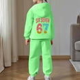 thumbnail image 6 of Girls Tracksuit Casual Outfit Fashionable Print Hoodie and Pants Two Piece Comfy Playwear, 6 of 7