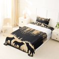 thumbnail image 5 of Manfei Wild Wolves Twin Sheets,Wooded Pine Grove Bedding,Brown,3 Pieces,1 Fitted Sheet and 1 Pillowcase, 5 of 6