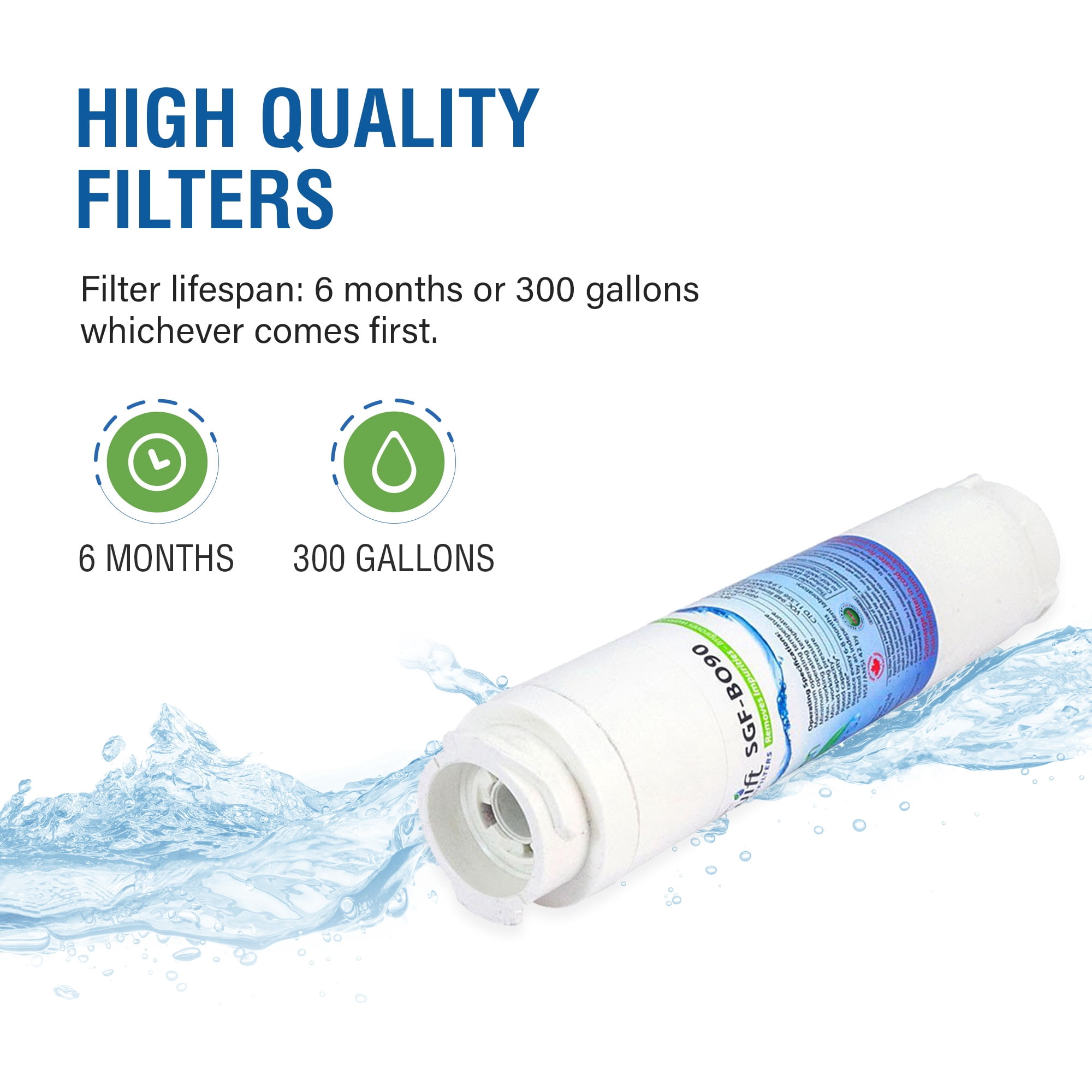 Swift Green Filters SGF-BO90 Replacement for Bosch 644845 Refrigerators Water Filters (1 Pack)