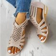 thumbnail image 2 of WILLBEST Sandalias De Mujer Sandalias Casuales De Verano Con Punta Abierta Y Tacón Medio Con Diseño Hueco, Zapatos Romanos Para Uso Diario, 2 of 6