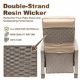 thumbnail image 2 of Mondawe Outdoor Recliner Chair, Patio Recliner with Hand-Woven Wicker, Flip Table Push Back, Adjustable Angle, 6.8'' Thickness Cushions, Reclining Lounge Chair for Indoor and Outdoor, Beige, 2 of 9