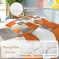 thumbnail image 4 of Abstract Gary Orange Paint Duvet Cover Set Queen Size Retro Mottled Oil Painting Retro Soft Lightweight Comforter Covers 4 Piece Bedding Set with 1 Duvet Cover 1 Bed Sheet & 2 Pillow Shams, 4 of 8