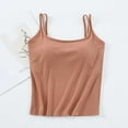 thumbnail image 2 of Kaemgyyd Womens Camisoles Tops with Built in Padded Bra Soft Basic Breathable Tank Shirt Ribbed Sleeveless Undershirt Sleepwear, 2 of 7