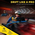 thumbnail image 3 of Qaba 24V 8.1 MPH Electric Go Kart for Kids, 7AH Battery Powered Drift Kart with Dual Motors, Soft Start, Safety Belt for Kids 8-12 Years, Blue, 3 of 9