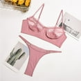 thumbnail image 1 of Women Sexy Transparent Underwear Sling Solid Color Shortened Underwear Set, 1 of 1