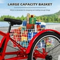 thumbnail image 6 of ABORON 24/26/27.5 Inch Adult Mountain Tricycle, 7 Speed Three Wheel MTB, Adults Trikes Cruiser Bikes with Shopping Basket & Accessories, Exercise Men's Women's Tricycles, 6 of 11