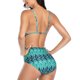 thumbnail image 4 of Traje de baño de una pieza sin espalda, correa transpirable, traje de baño para mujer, traje de baño estampado para playa, piscina, Spa, baño verde XXL, 4 of 7