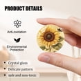 thumbnail image 3 of Glass Refrigerator Magnet 6Pcs Magnetic Fridge Sticker,Decor for Kitchen,Whiteboard,Cabinet,Vintage Sunflower With Bumblebee, 3 of 5