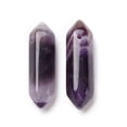 thumbnail image 2 of 20 pc Natural Amethyst Double Terminal Pointed Pendants Faceted Bullet Charm 30~35x8~9x8~9mm Hole: 1.4mm, 2 of 3