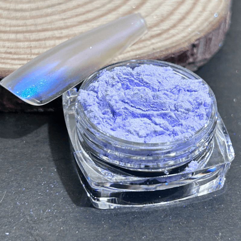suxuMhao Chrome Nail Powder, Decoration, 1 Piece 50g Blue Purple, Aurora Nail Powder, Iridescent Nail Powder, Holographic Nail Powder, Pearl Nail Powder, Shimmer Chrome,Easy to Apply