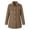 y1256_Khaki, variant on Womens Trench Coat Winter Stand Collar Button Down Long Wool Overcoats with Pockets Black S