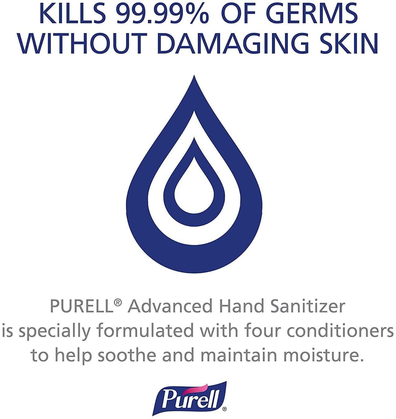 PURELL Advanced Hand Sanitizer Soothing Gel, Fresh scent, with Aloe and Vitamin E , 8 Fl Oz Pump Bottle (Pack of 4)
