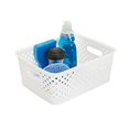 thumbnail image 2 of Simplify 25167-WHITE Resin Wicker Storage Bin, White - Small, 2 of 2
