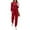 Wine Red, variant on Ekouaer Womens Pajamas Sets Velvet Long Sleeve Jogger Pjs Soft Sleepwear 2 Piece Lounge Sets Casual Tracksuits