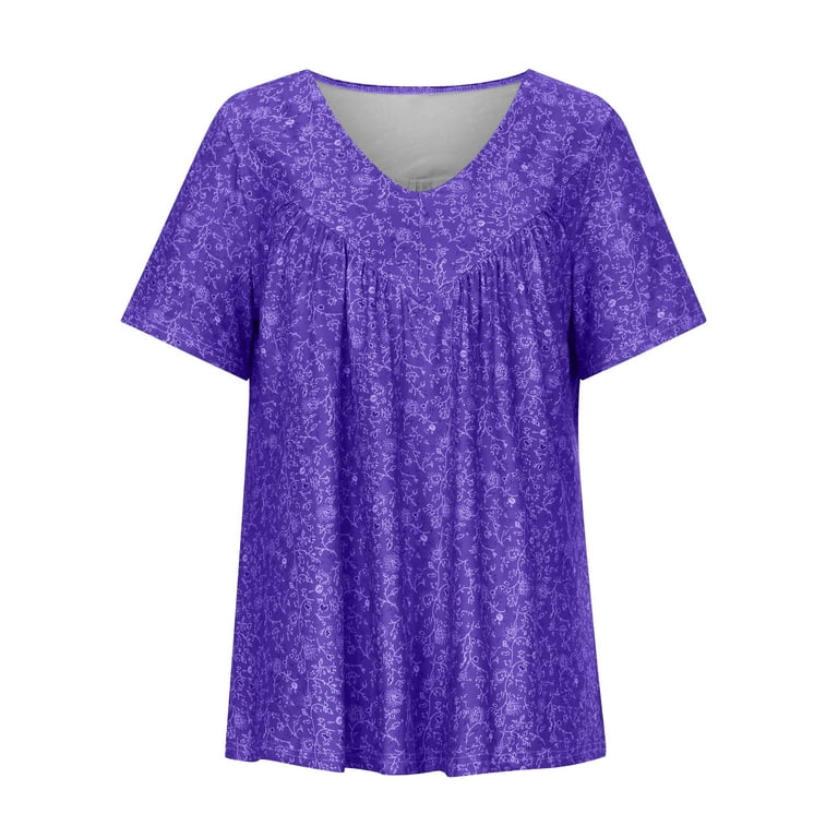 Purple Dressy Tops for Women Checkered Shirt Women Valentines Plus Size Tops Summer Shirts for Women Royal Blue Tops for Women Dressy Woman Dress Shirt Walmart