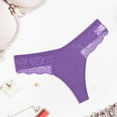 thumbnail image 2 of B91xZ String sous-Vêtements pour Femmes Grande Taille Coton Extensible Culotte, S Violet, 2 of 5