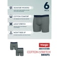 thumbnail image 6 of Wrangler Men's Cotton Stretch Boxer Brief Set, Boxer Briefs Underwear for Men, M, 6 Pack, 6 of 9