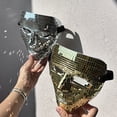 thumbnail image 6 of Masquerade Mask Gold Mirror Full Face Design 1 Pack for Halloween Party Disco Event and Night Out, 6 of 6