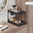 thumbnail image 4 of Storagebud  2 Tier Non-Slip Grip Kitchen Under Sink Organizer - Bathroom Cabinet Organizer with Utility Hooks and Side Caddy 2 Pack - Black, 4 of 5