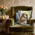 thumbnail image 5 of Rijanmt Easter Realistic Fluffy Bunny Comfort Pillow Case,Easter Throw Pillow Case With Flower Bunny And Eggs,Pillowcase Square Cushion Covers For Sofa Bed Couch,Spring Home Decor,17.71*17.71",E, 5 of 6