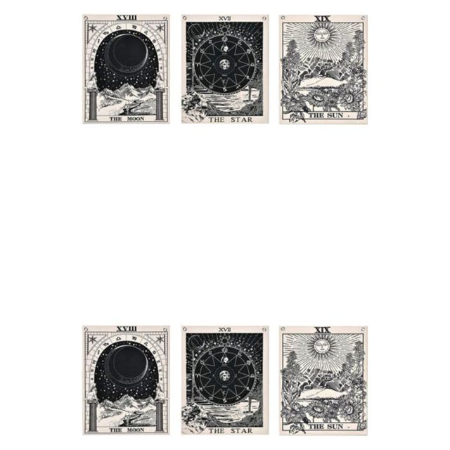 Matsuzay 3x Embrace Art Of Tarot Impresionante Tapiz De Astrología Para Colgar En La Pared Decoración Sol Tarot Card Tapiz Tipo 1 30*40 Tipo 1 30*40 2Conjunto