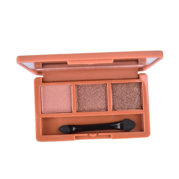 Paleta de polvos de maquillaje de sombras de ojos mate con brillo natural de larga duración en 3 colores #B SEGUNDO Yuyangstore Paleta de maquillaje de sombras de ojos