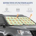 thumbnail image 4 of Daiia Tropical Flowers 2PCS Car Windshield Sun Shade, Foldable Sun Shield for Car Front Window, Auto Sun Blocker Visor Protector Universal for Truck SUV Pickup-, 4 of 7
