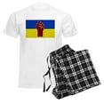 thumbnail image 6 of CafePress - Ukrainian Flag With Fist Pajamas - Men's Light Loose Fit Cotton Pajama Set, 6 of 7