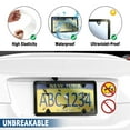 thumbnail image 6 of License Plate Cover and Frame - Clear Flat Car Tag Protector& Black Aluminum Frame Holder, 2 Sets, 6 of 9
