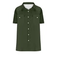 thumbnail image 6 of Men's Loose Classic Lapel Multi Pocket Industrial Work Shirt Top for Spring Fall Workwear,Army Green,L, 6 of 7