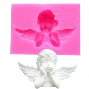 Baking Candy - Fancyleo 2 Pcs Angel Cupid Shape Silicone Cake Decorating Mold Fondant Sugar Chocolate Candy Baking Moulds