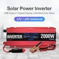 thumbnail image 2 of Solar Power Inverters 600W 1000W 2000W Modified Sine Wave USB Car Inverter DC 12V 24V AC 110 220 Transformer Voltage Converter ,Powerful Output, 2 of 7